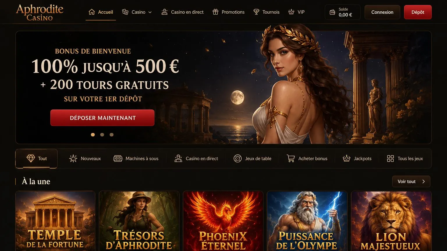 Aphrodite Casino en ligne – présentation complète de la plateforme et catalogue de jeux